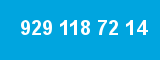 929 118 72 14 929 118 72 14